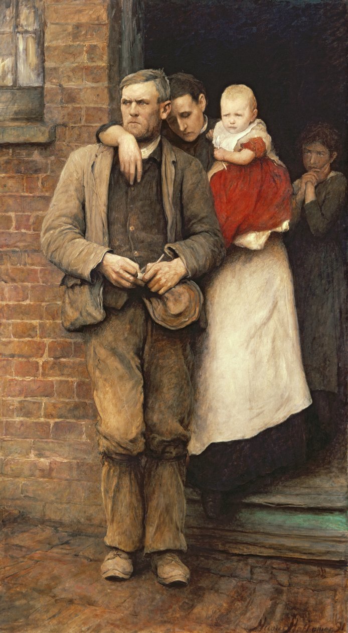 I strejke, c.1891 af Hubert von Herkomer