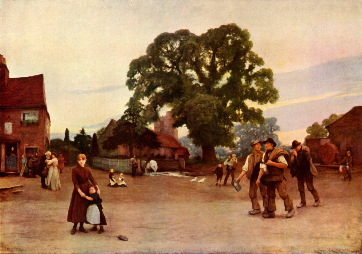 Vores landsby, c1890, 1936. af Hubert von Herkomer
