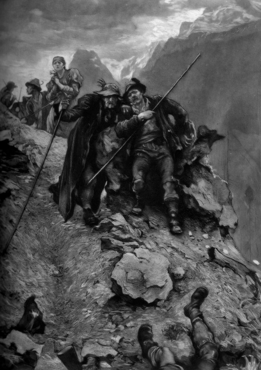 Krybskytternes skæbne, 1879 c1880-1882. af Hubert von Herkomer