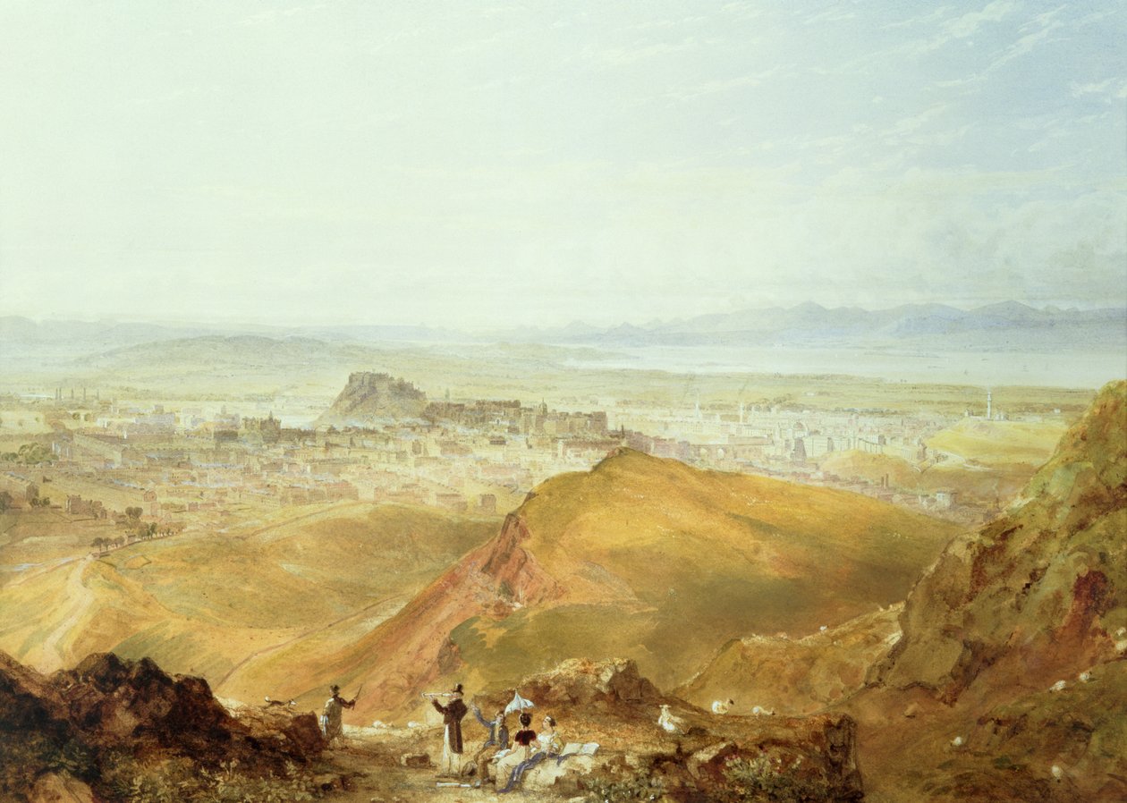 Udsigt over Edinburgh fra Arthur