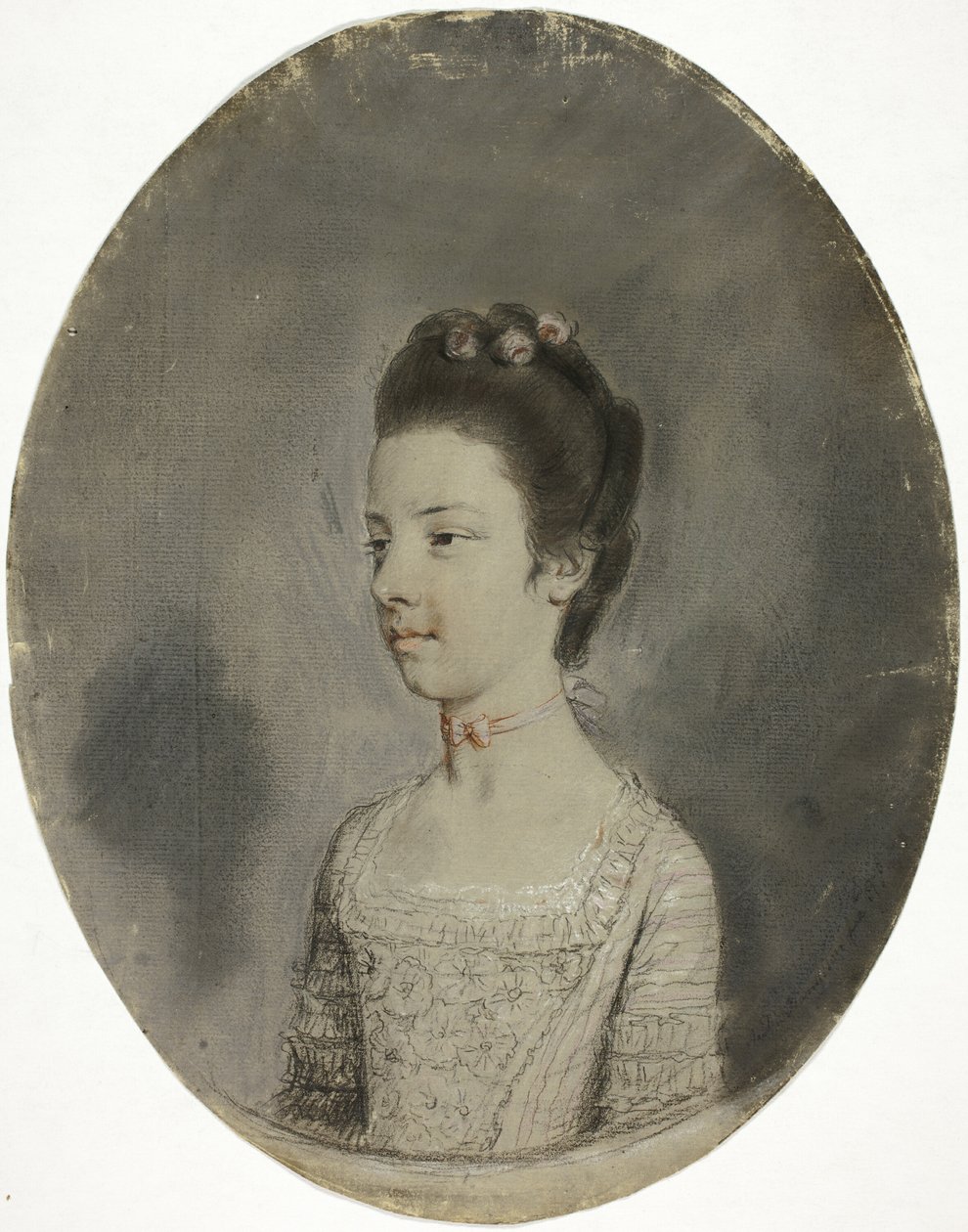 Portrætbuste af en dame af Hugh Douglas Hamilton