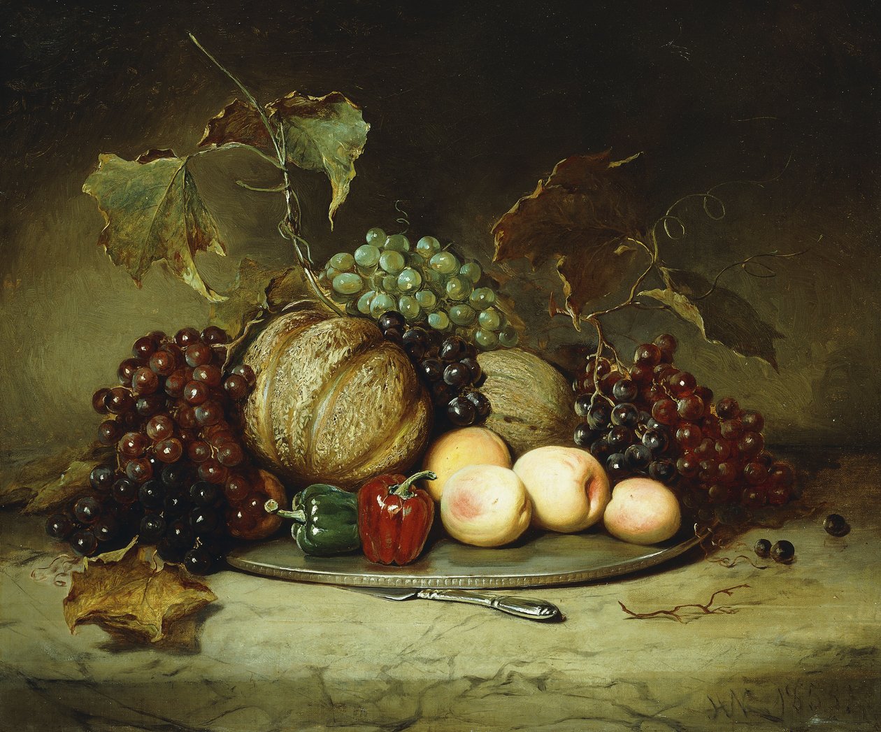 Bountiful Still Life, 1855 af Hugh Newell