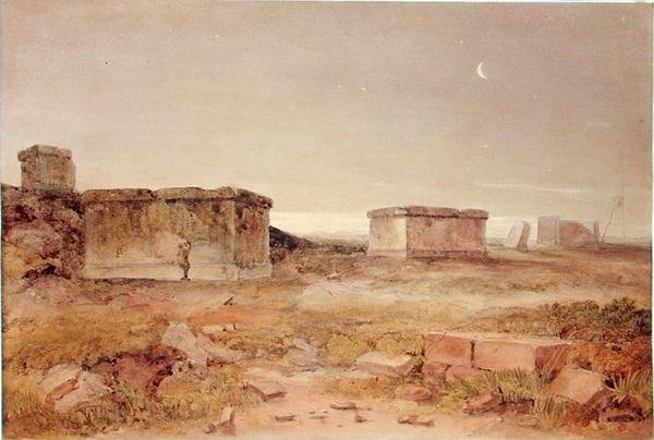 Gamle sarkofager, Galatea, ved daggry af Hugh William Williams