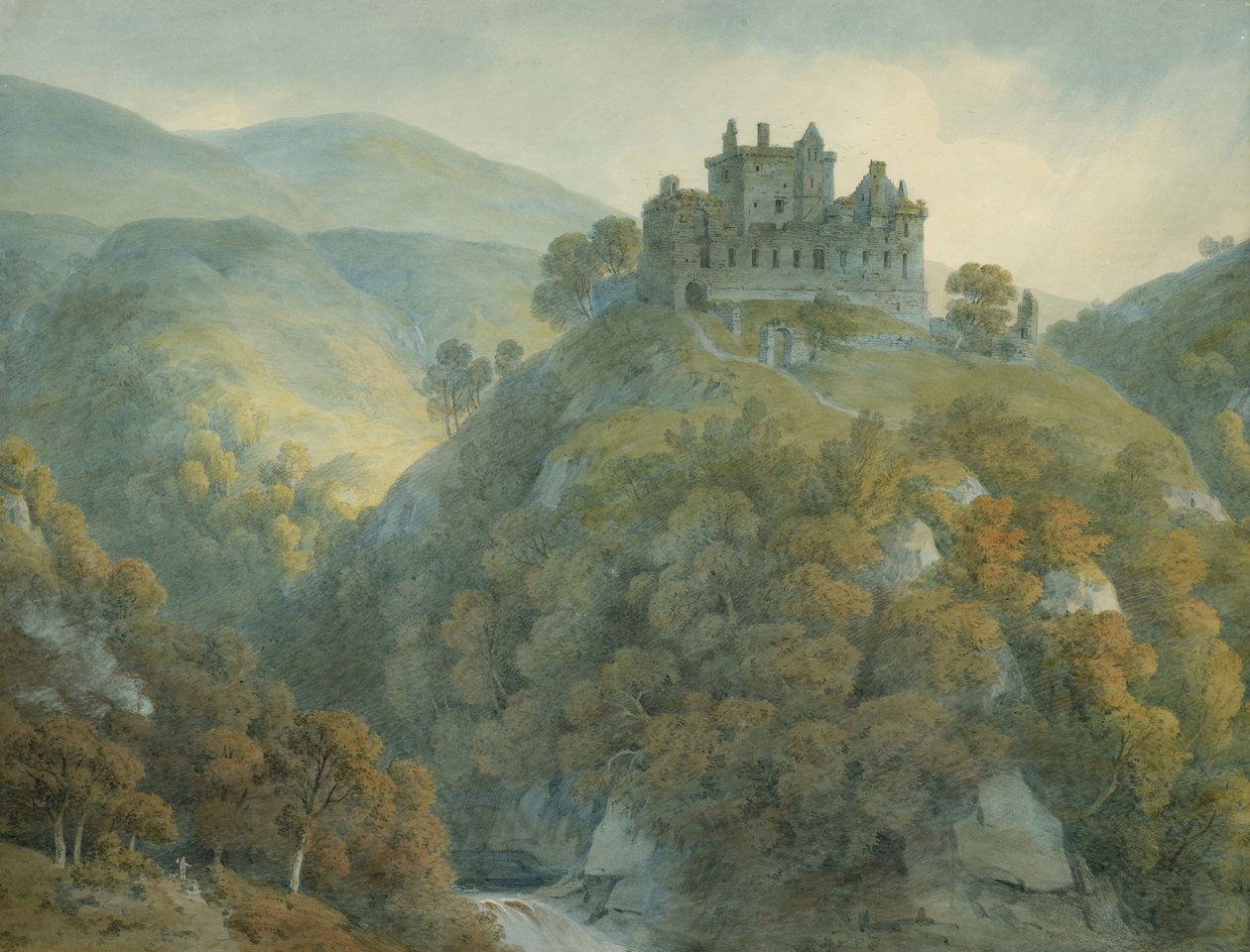 Castle Campbell, Clackmannanshire, 1813 af Hugh William Williams