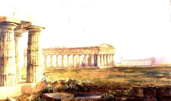Templerne i Paestum af Hugh William Williams