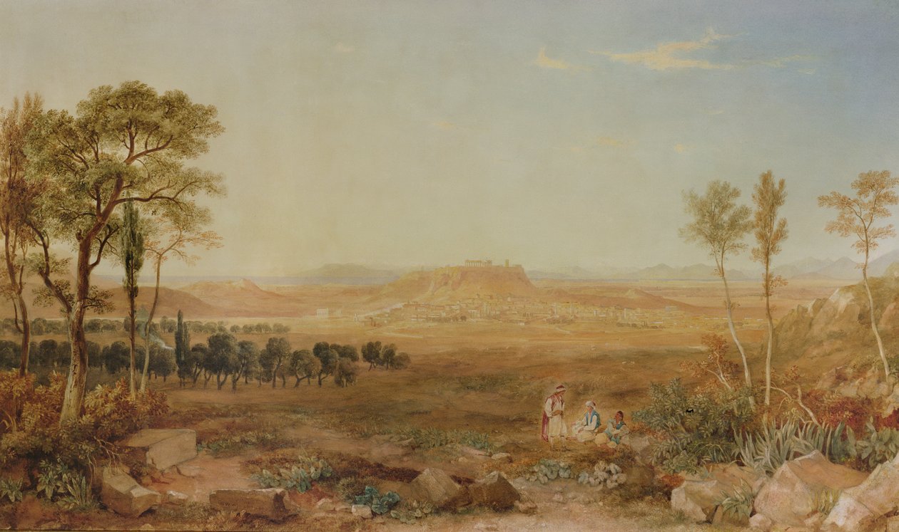 Udsigt over Athen af Hugh William Williams