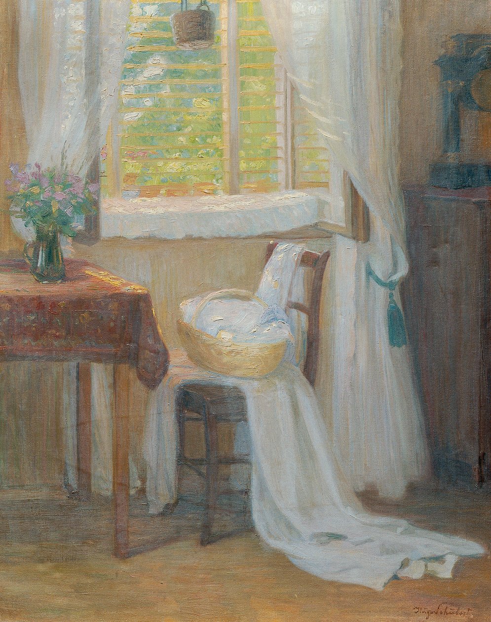 Interiør med vindue af Hugo Schubert