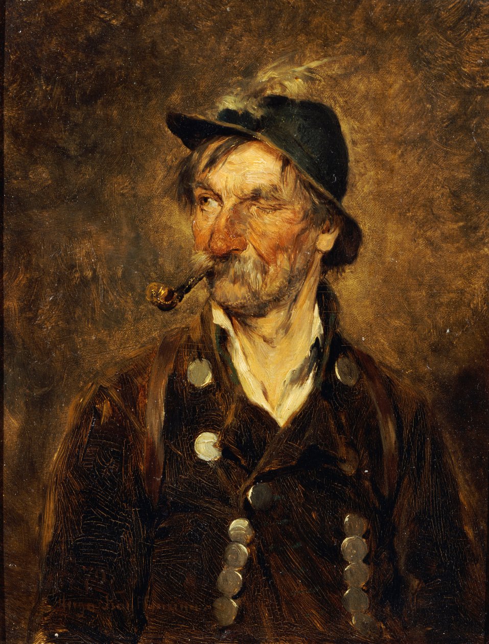 Den gamle jæger, 1879 af Hugo Wilhelm Kauffman