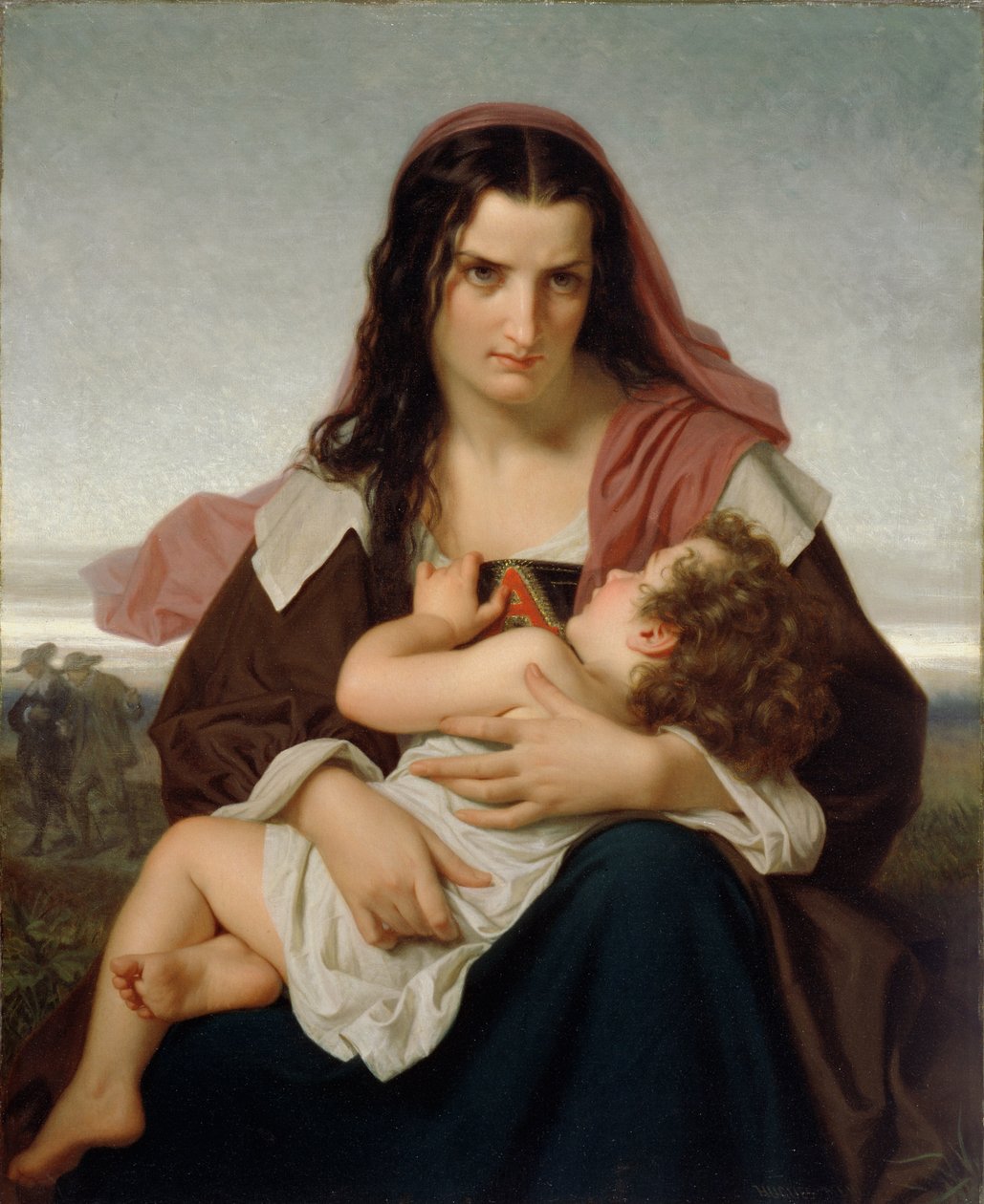 Det skarlagensfarvede brev, 1861 af Hugues Merle
