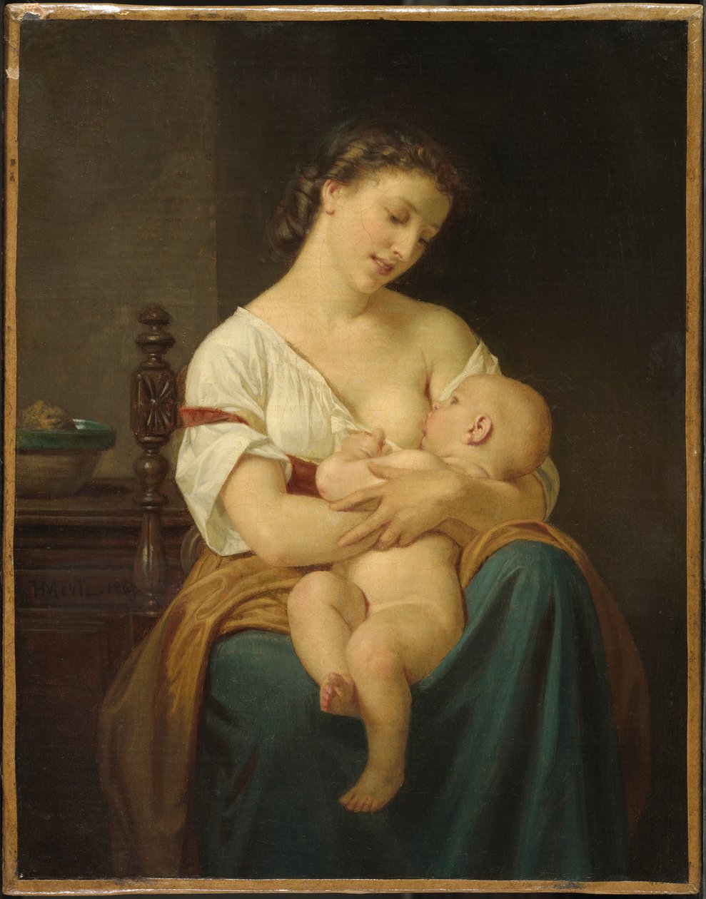 Mor og Barn, c.1869 af Hugues Merle