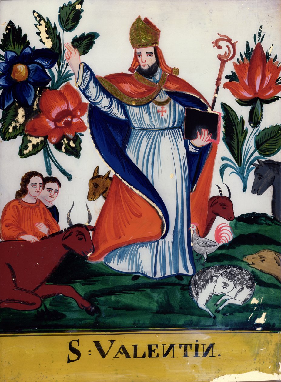 St. Valentine (malet glas) af Hungarian School