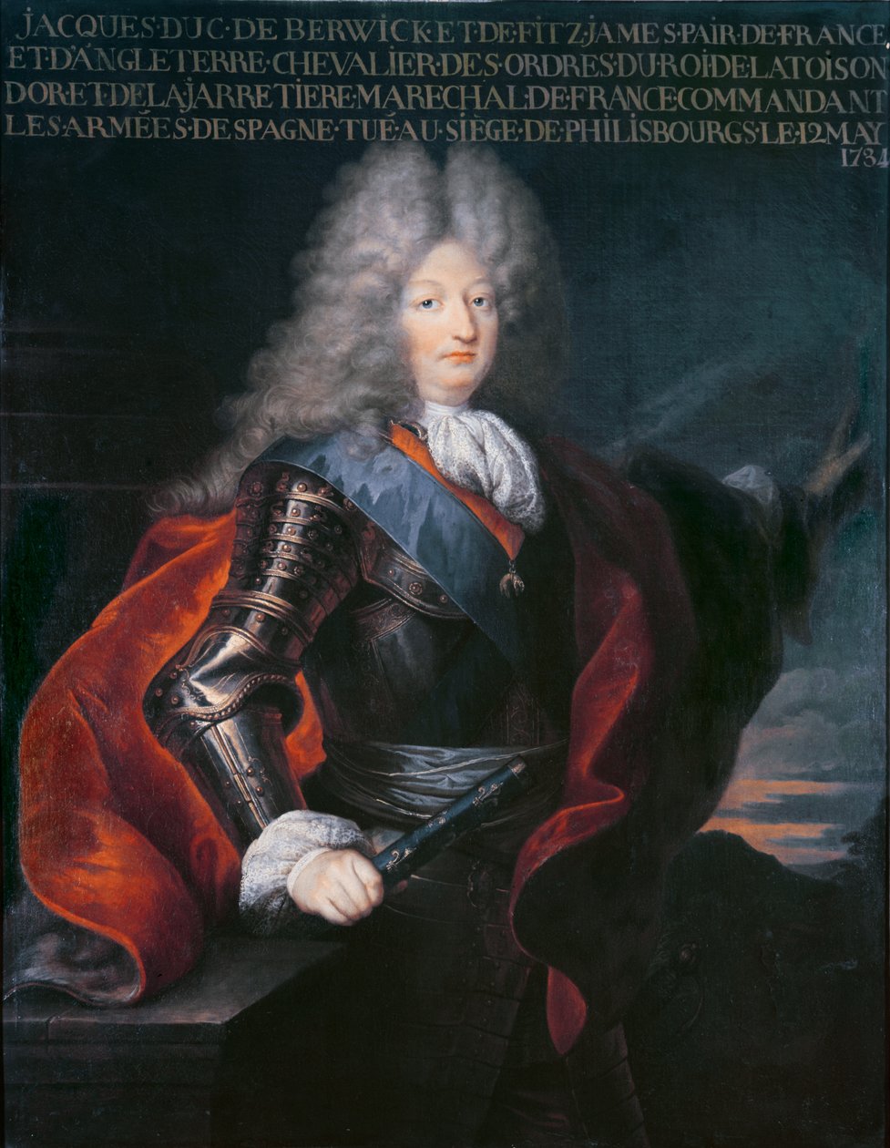 James Stuart Fitzjames (1670-1734) 1. hertug af Berwick af Hyacinthe Francois Rigaud