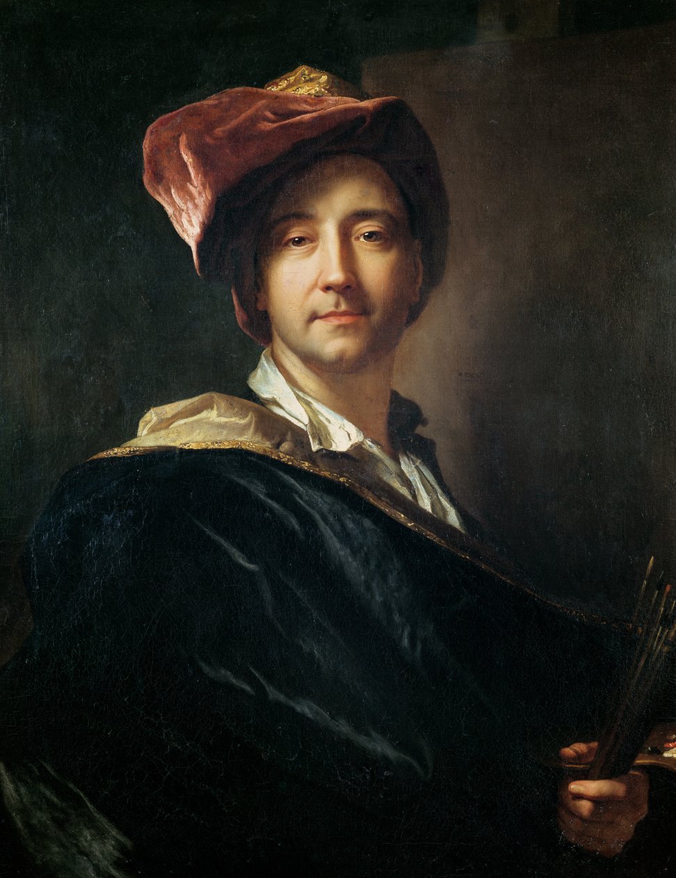Selvportræt i en turban, 1700 af Hyacinthe Francois Rigaud