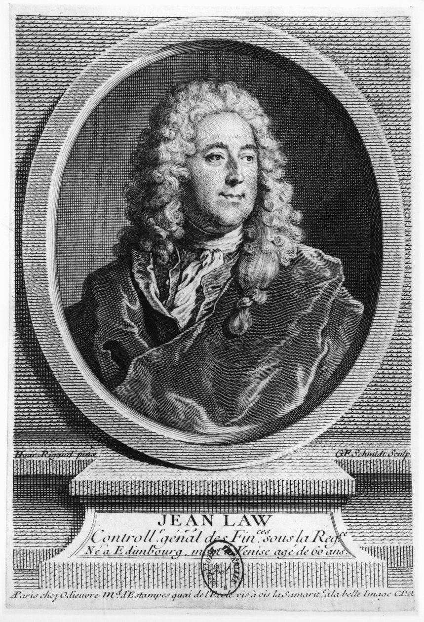John Law (1671-1729) af Hyacinthe Francois Rigaud