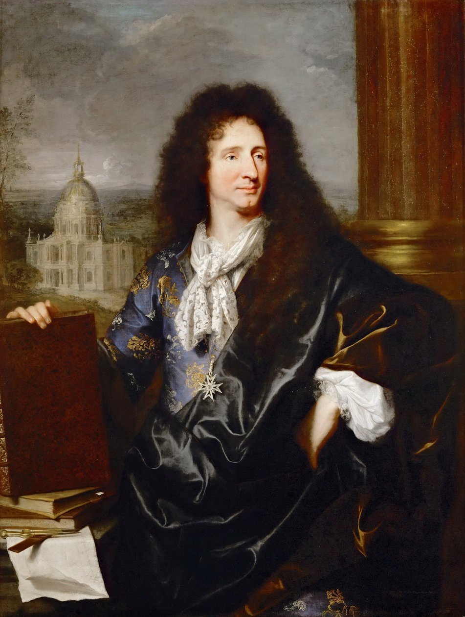 Portræt af Jules Hardouin-Mansart 1646-1701 af Hyacinthe Francois Rigaud