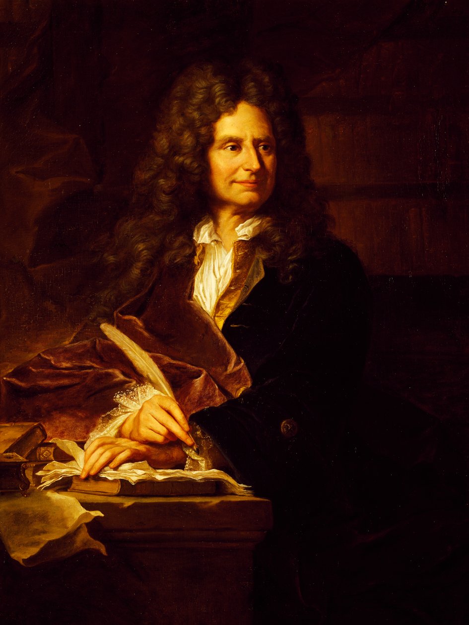 Portræt af Nicolas Boileau-Despreaux (Paris af Hyacinthe Francois Rigaud