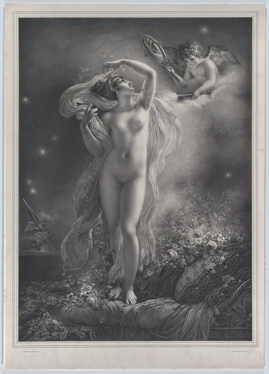 Danaë, 1824. af Hyacinthe Louis Victor Jean Baptiste Aubry