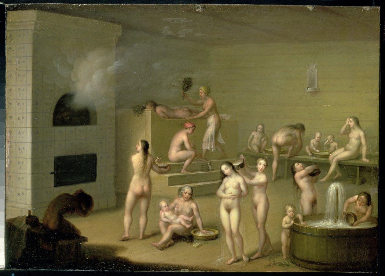 Russisk bad, 1825 af I. Letunov