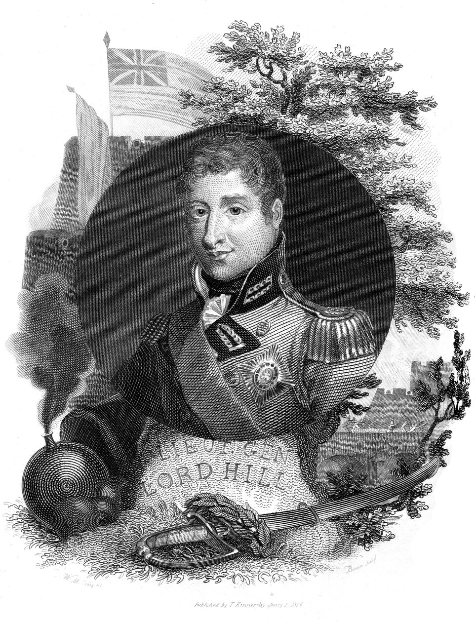 Generalløjtnant Lord Hill, 1816. af I. Brown