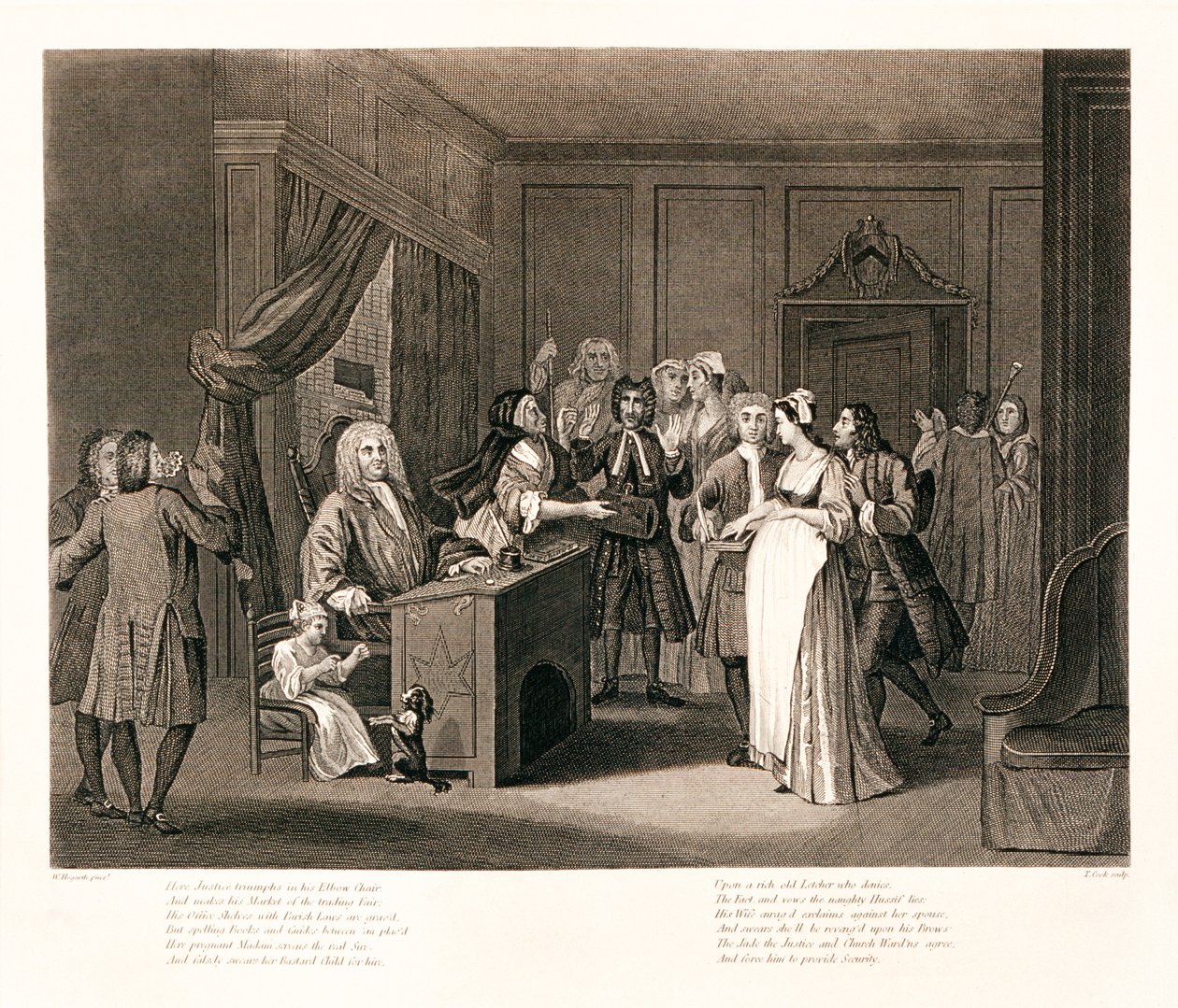 Kvinde, der sværger et barn, 1700-tallet af I Cook