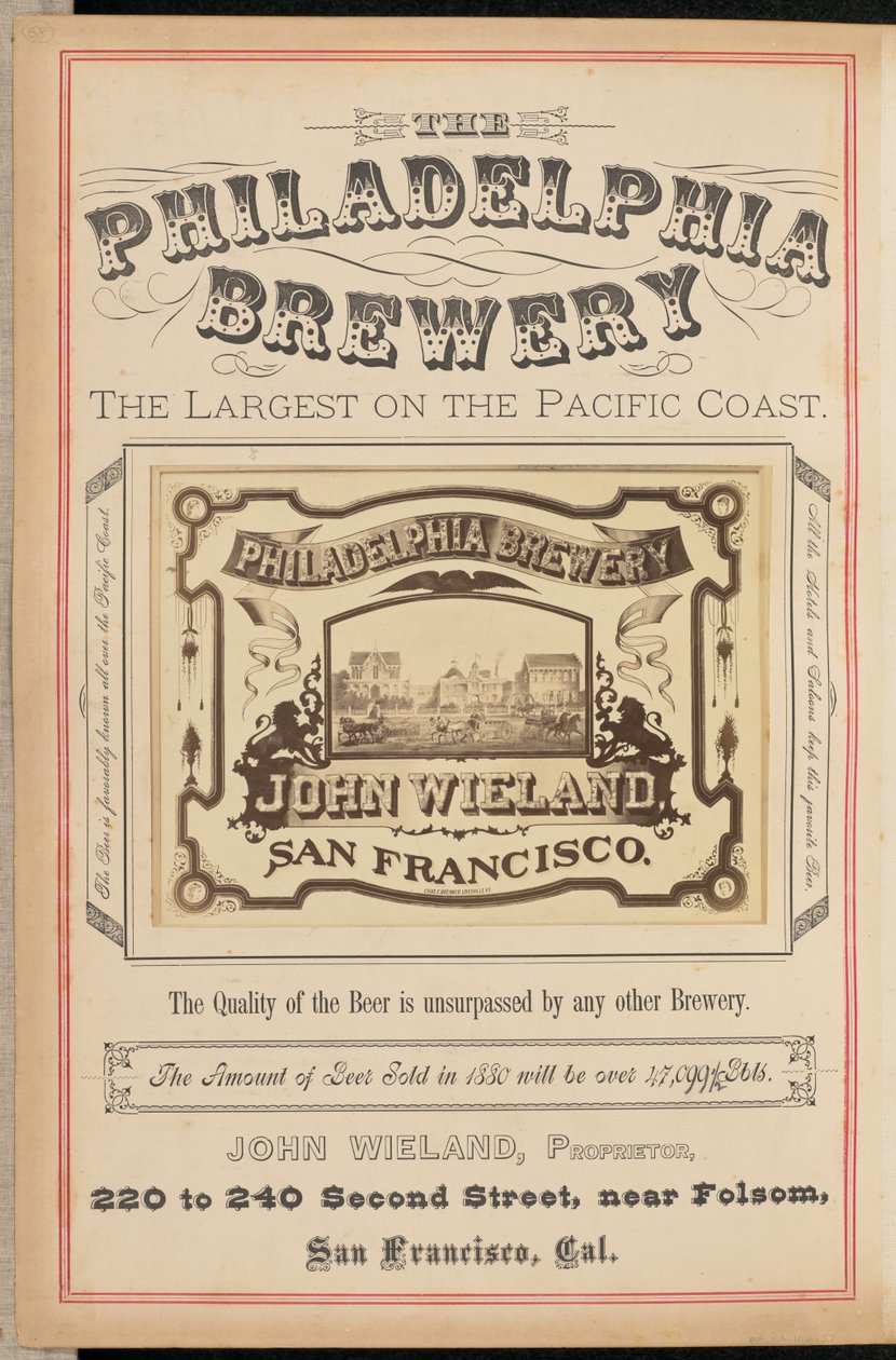 [Philadelphia Brewery, San Francisco] af I. W. Taber
