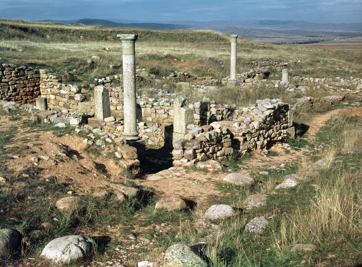 Ruin af et hus i den iberiske by, der blev erobret af Scipio Aemilianus i 133 f.Kr. af Iberian