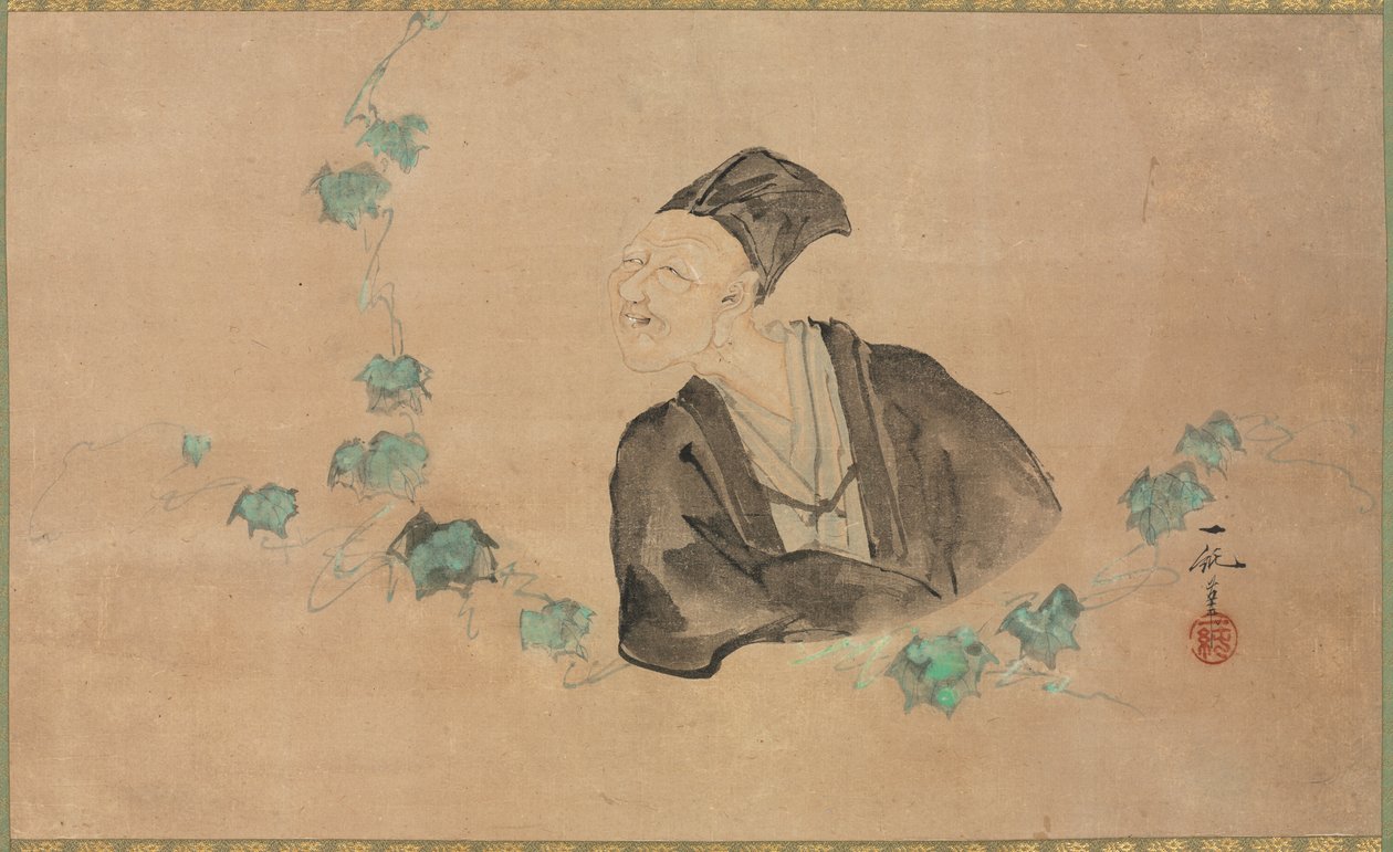 Portræt af Basho af Ichijun