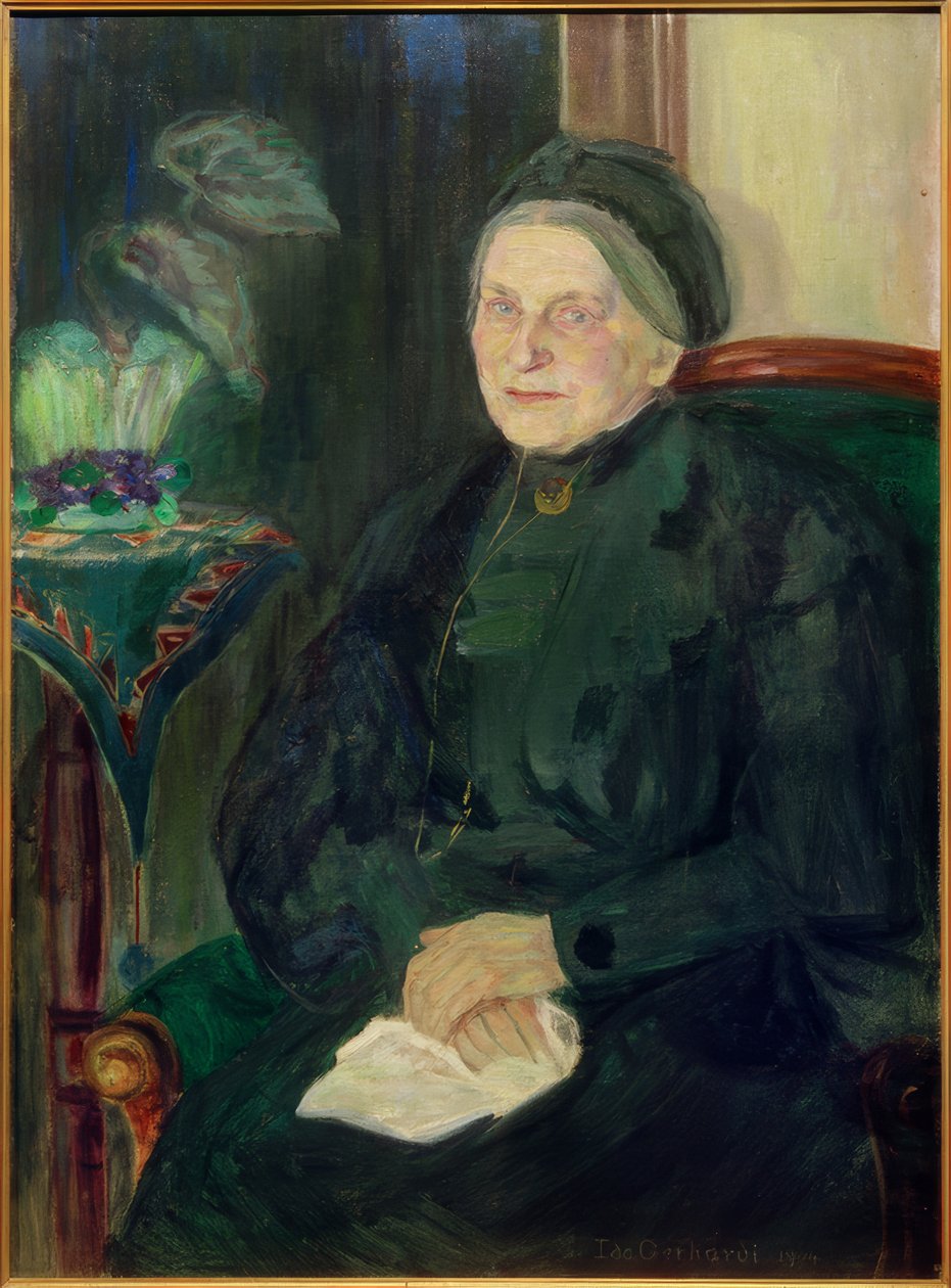 Portræt af en ældre dame (Emma Turck) af Ida Gerhardi