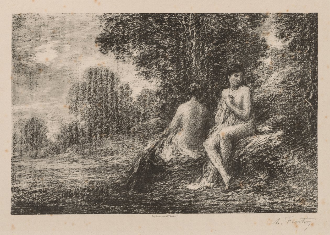 Badende, 1881. af Ignace Henri Jean Fantin Latour