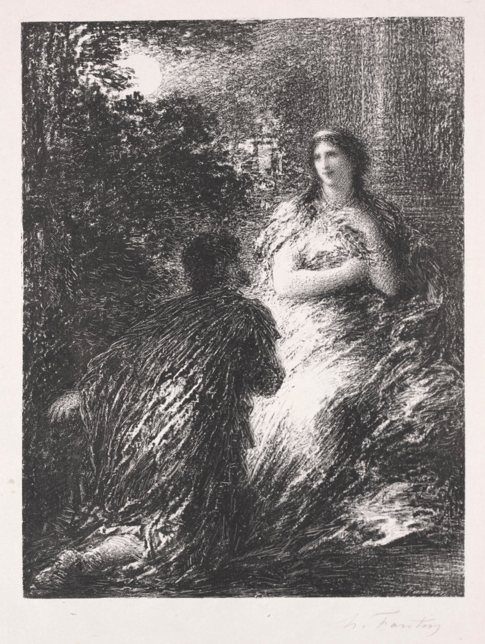 Duo fra Les Troyens, 1894-1895. af Ignace Henri Jean Fantin Latour