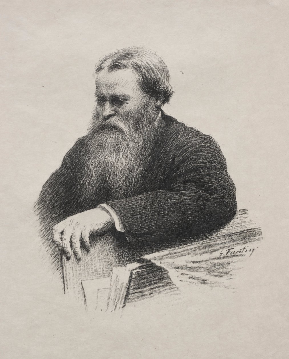 Edwin Edwards, 1892. af Ignace Henri Jean Fantin Latour