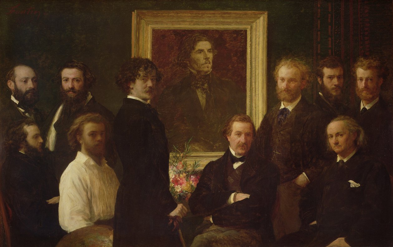 Hyldest til Delacroix af Ignace Henri Jean Fantin Latour
