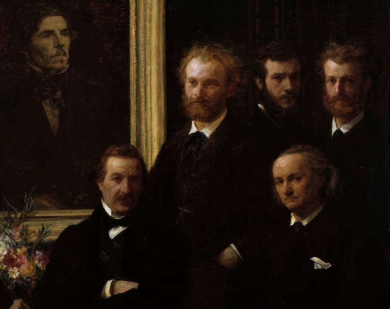 Hyldest til Delacroix af Ignace Henri Jean Fantin Latour