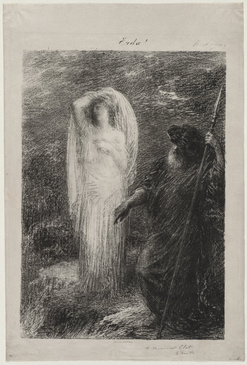 LEvocation dErda, 1885. af Ignace Henri Jean Fantin Latour