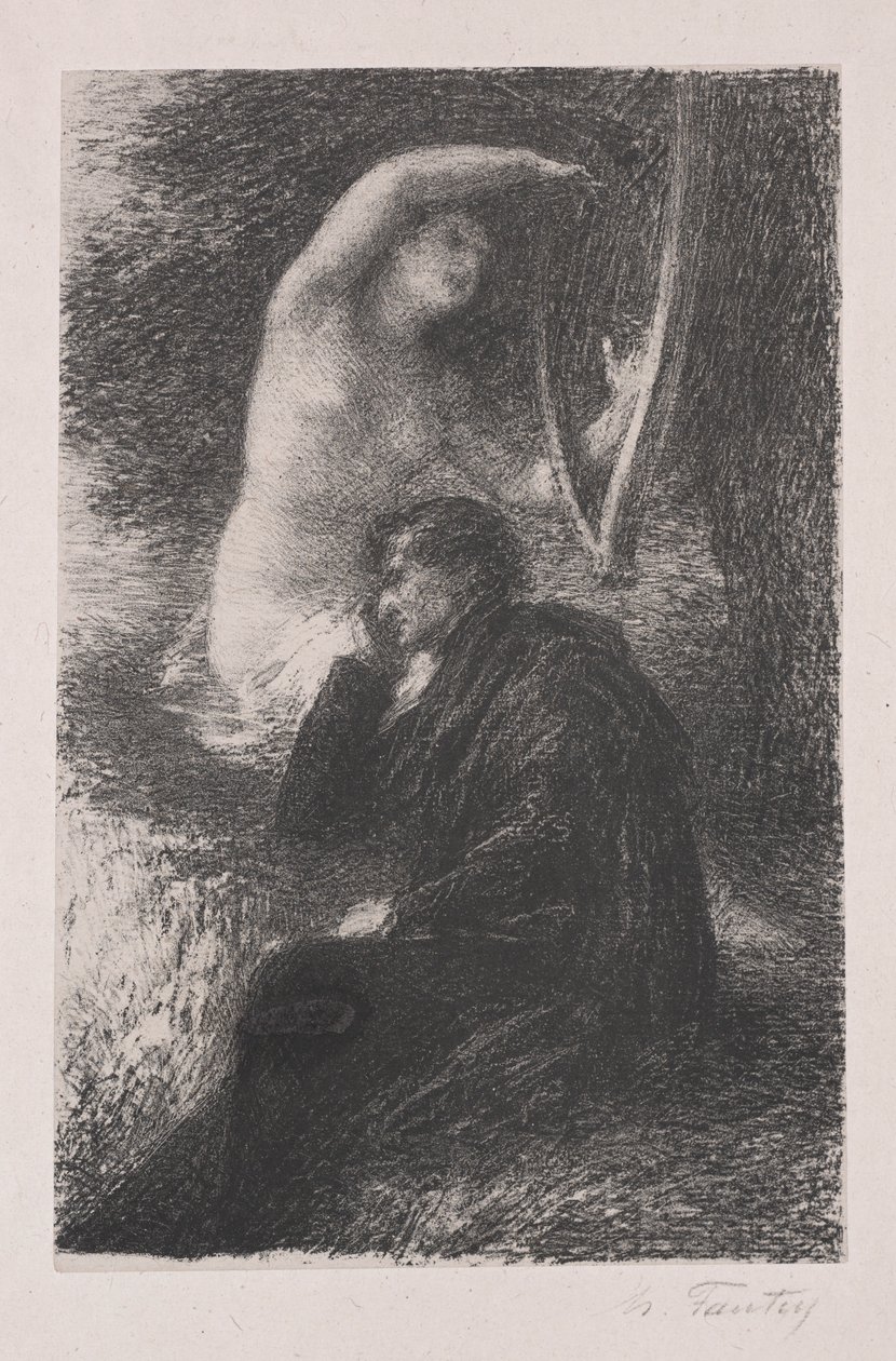 Lélio, den æoliske harpe. af Ignace Henri Jean Fantin Latour