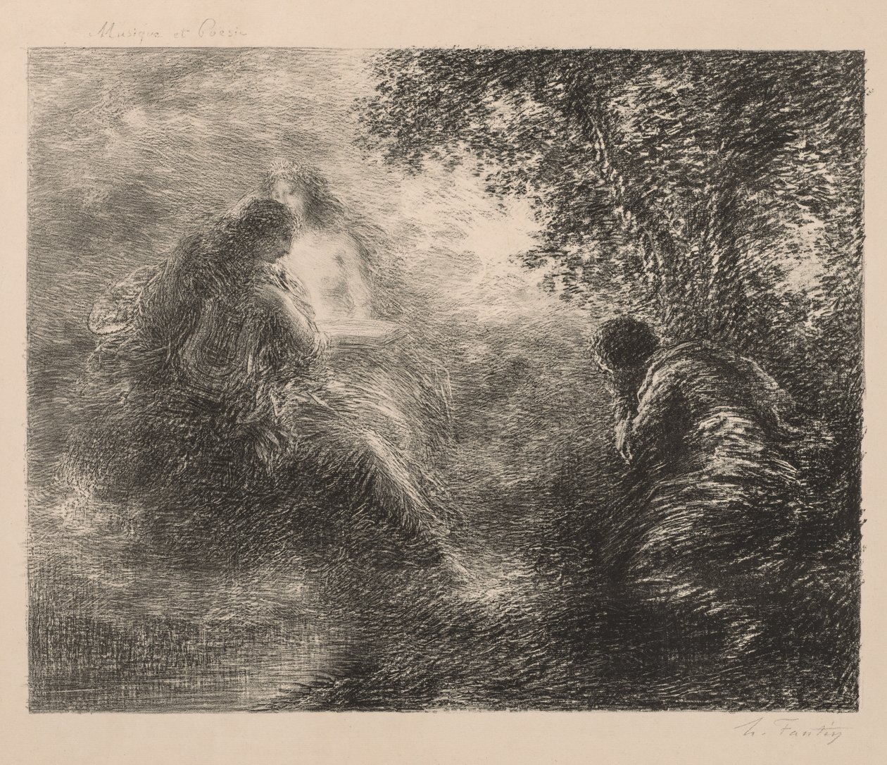 Musik og Poesi, 1883. af Ignace Henri Jean Fantin Latour