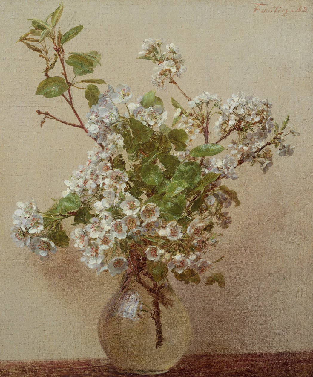 Pæreblomst, 1882 af Ignace Henri Jean Fantin Latour