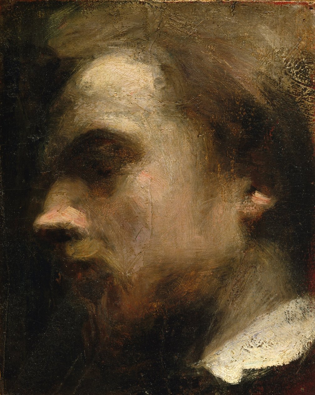 Selvportræt, ca. 1858 af Ignace Henri Jean Fantin Latour
