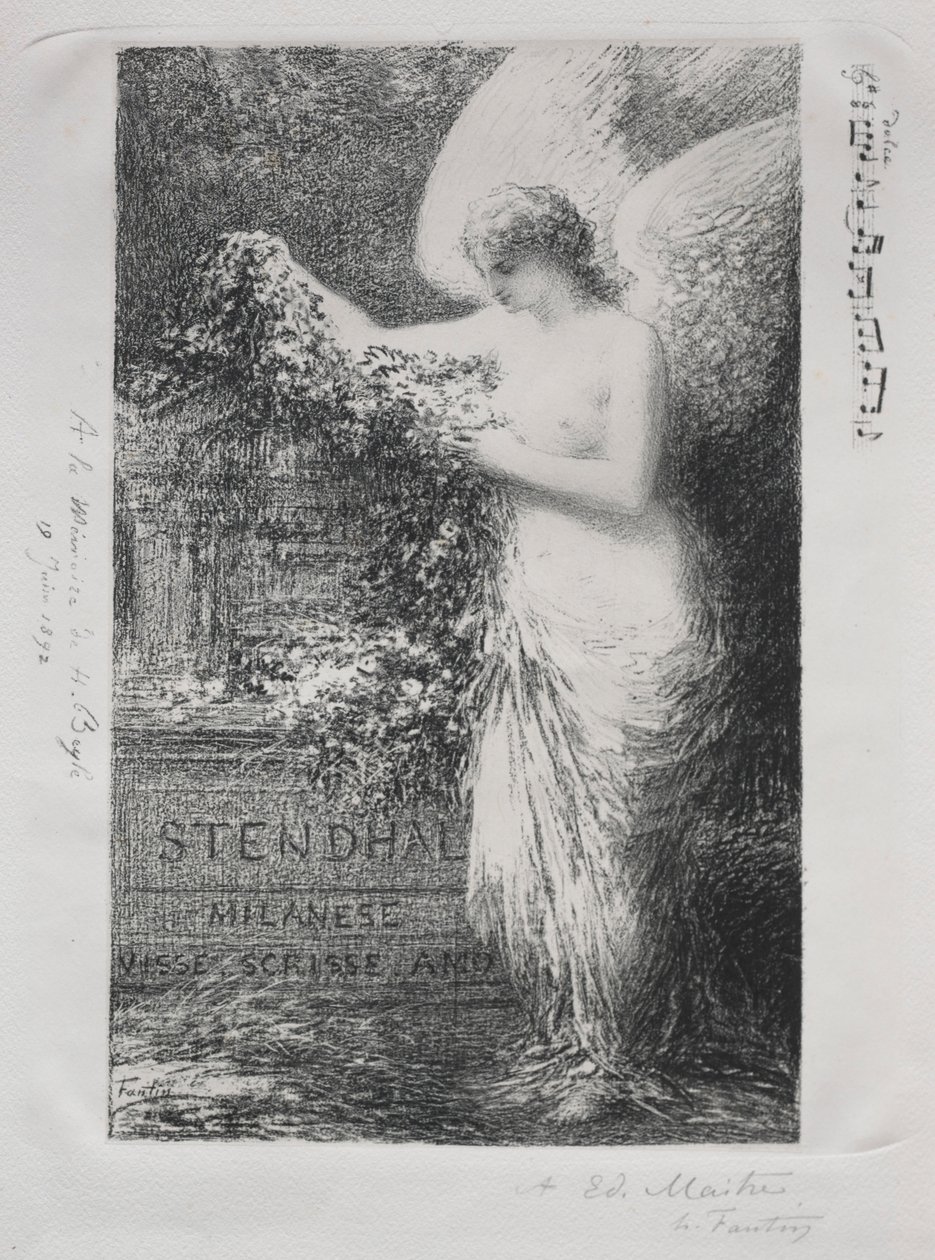 I Stendhal, 1892. af Ignace Henri Jean Fantin Latour