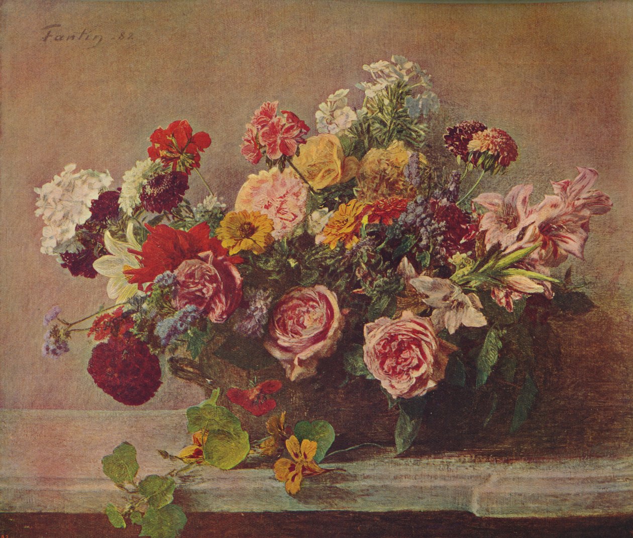 Sommerblomster, 1882, c1915 af Ignace Henri Jean Fantin Latour