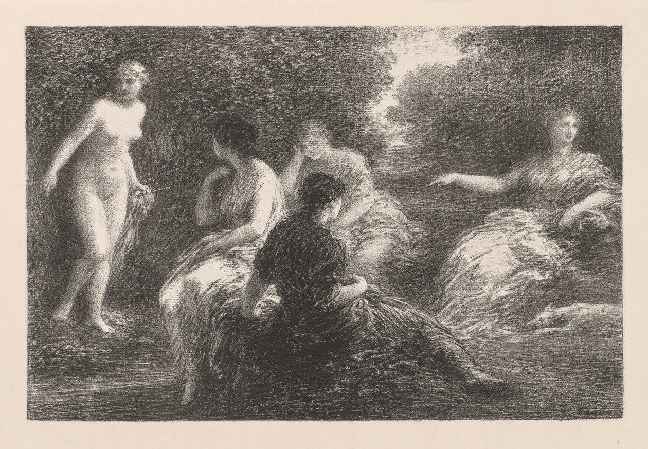 De badende, 1896. af Ignace Henri Jean Fantin Latour