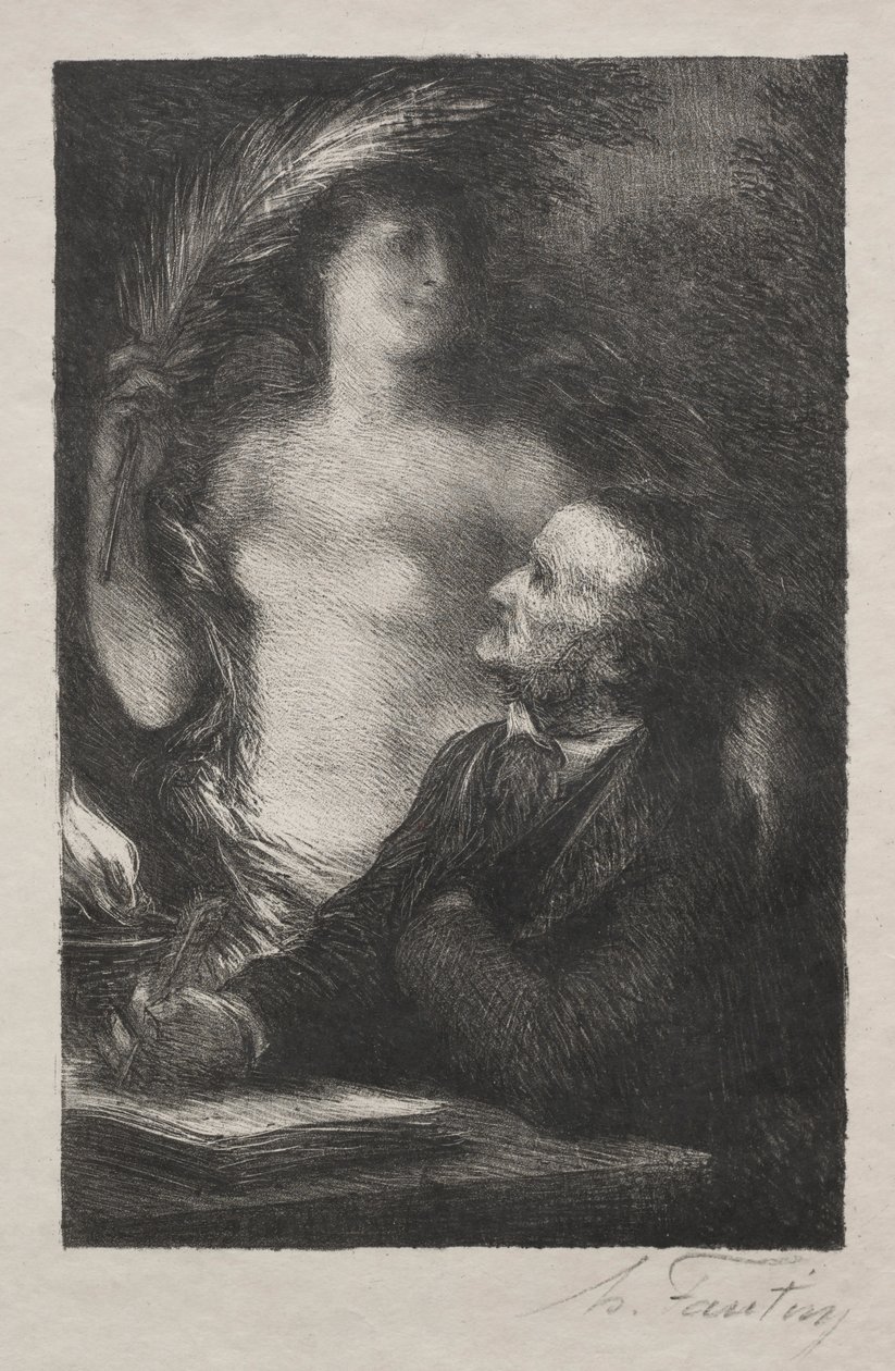 Musen, 1887. af Ignace Henri Jean Fantin Latour