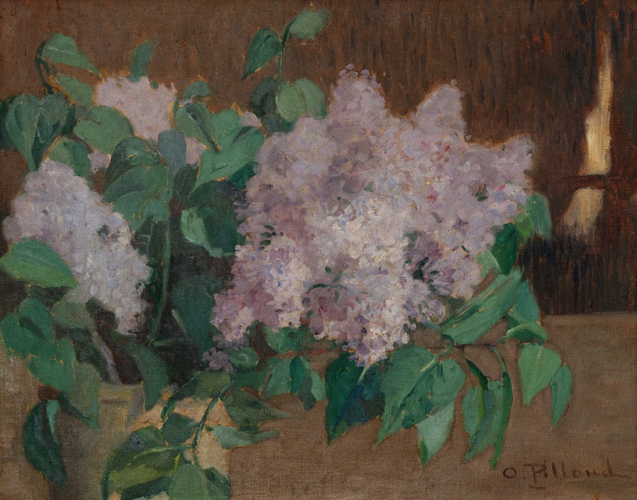 lilla (olie på lærred) af Ignace Nazaire Oswald Pilloud
