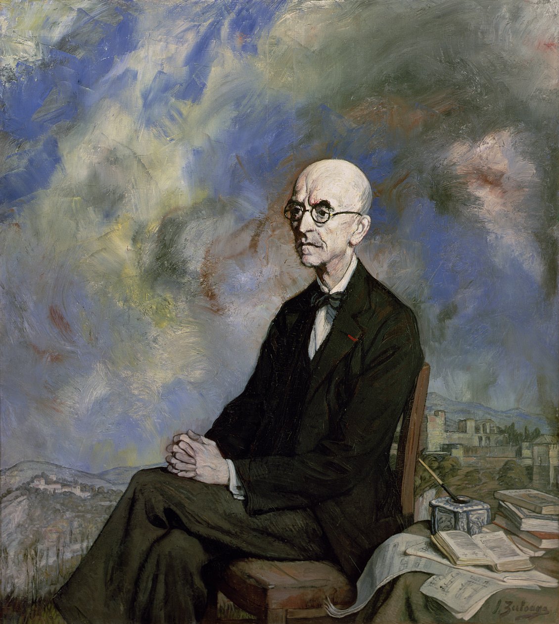 Portræt af Manuel de Falla (1876-1946) 1932 af Ignacio Zuloaga y Zabaleta