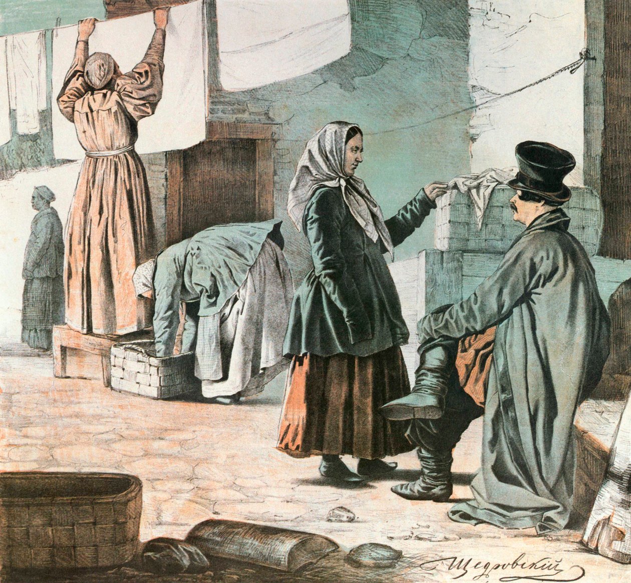 Vasketøjer, 1846. af Ignati Shchedrovsky