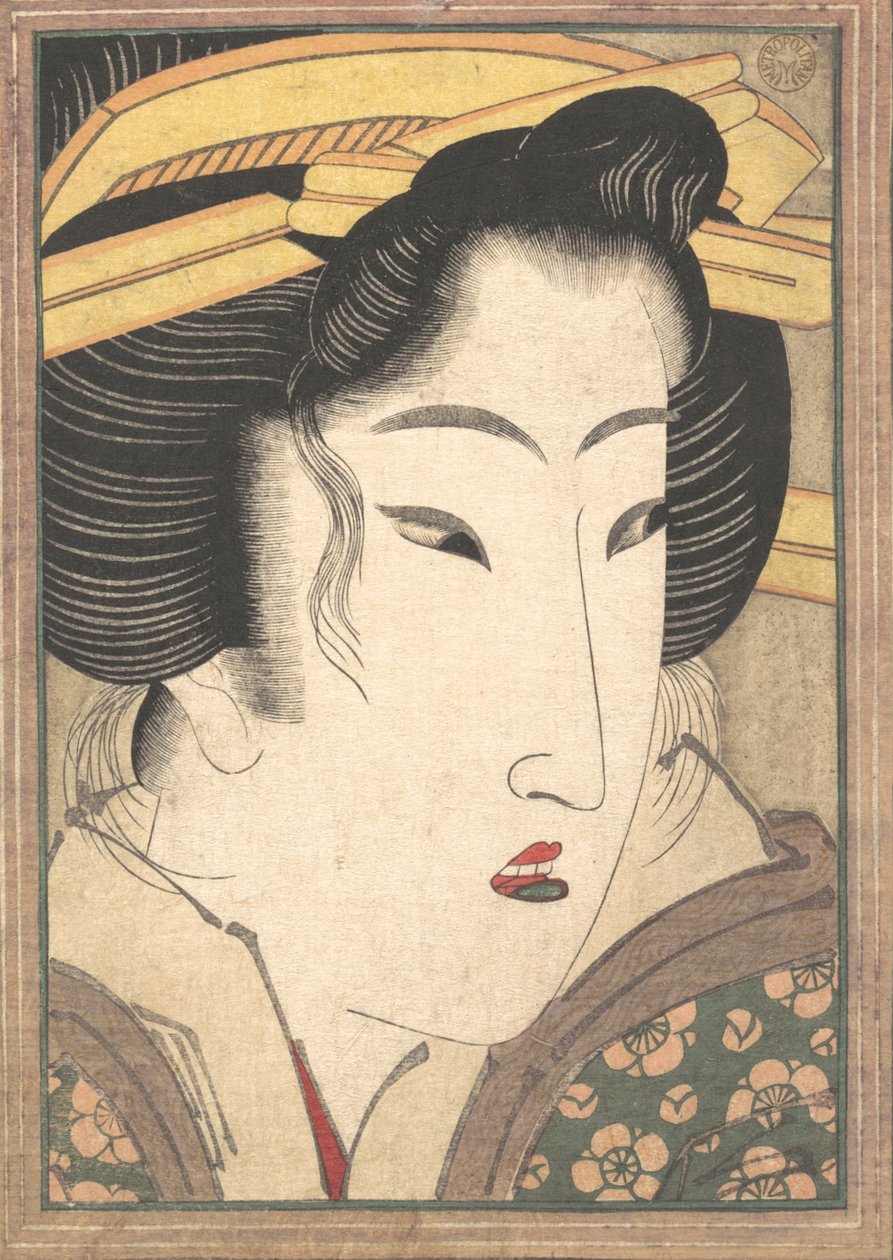 Head of a Beauty, ca. 1825. af Ikeda Eisen