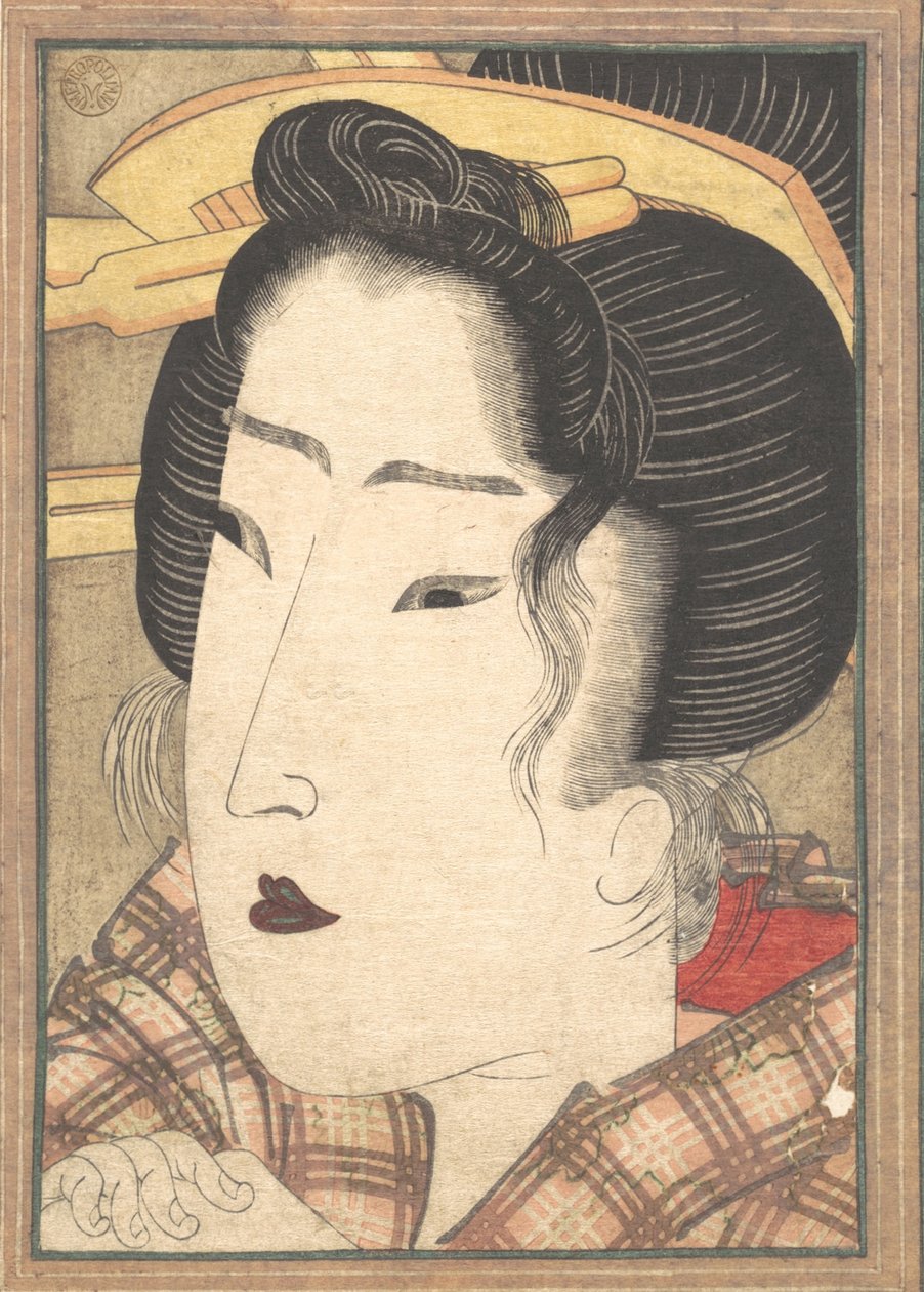 Head of a Beauty, ca. 1825. af Ikeda Eisen