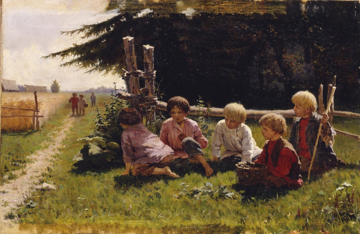 Børn i baghold af Illarion Mikhailovich Pryanishnikov