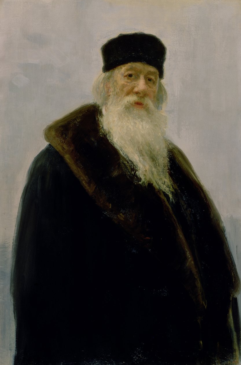 Portræt af Vladimir Vasilyevich Stasov (1824-1906) 1900 af Ilya Efimovich Repin