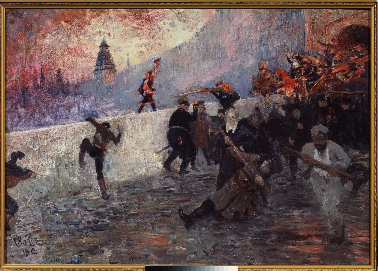 Belejringen af Moskva af Napoleons hær i 1812 af Ilya Efimovich Repin
